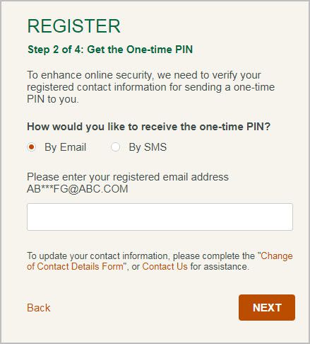 Manulife First Time Login Guide for Personal Customers Step 4 Confirm Email Address