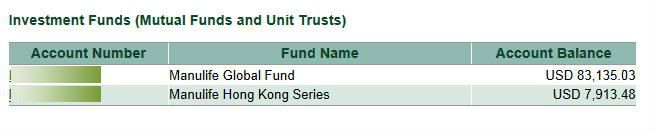 Manulife How to Make a Fund Subscription Step 2 Select Investment Account