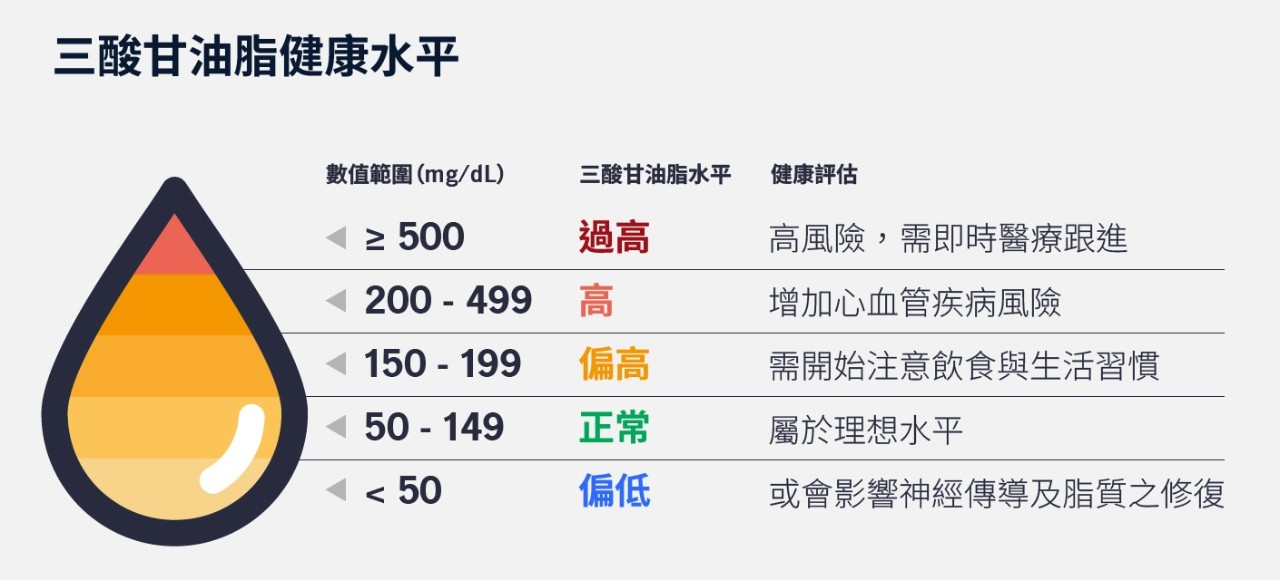 三酸甘油脂知識篇 同你拆解正常值及過高過低成因